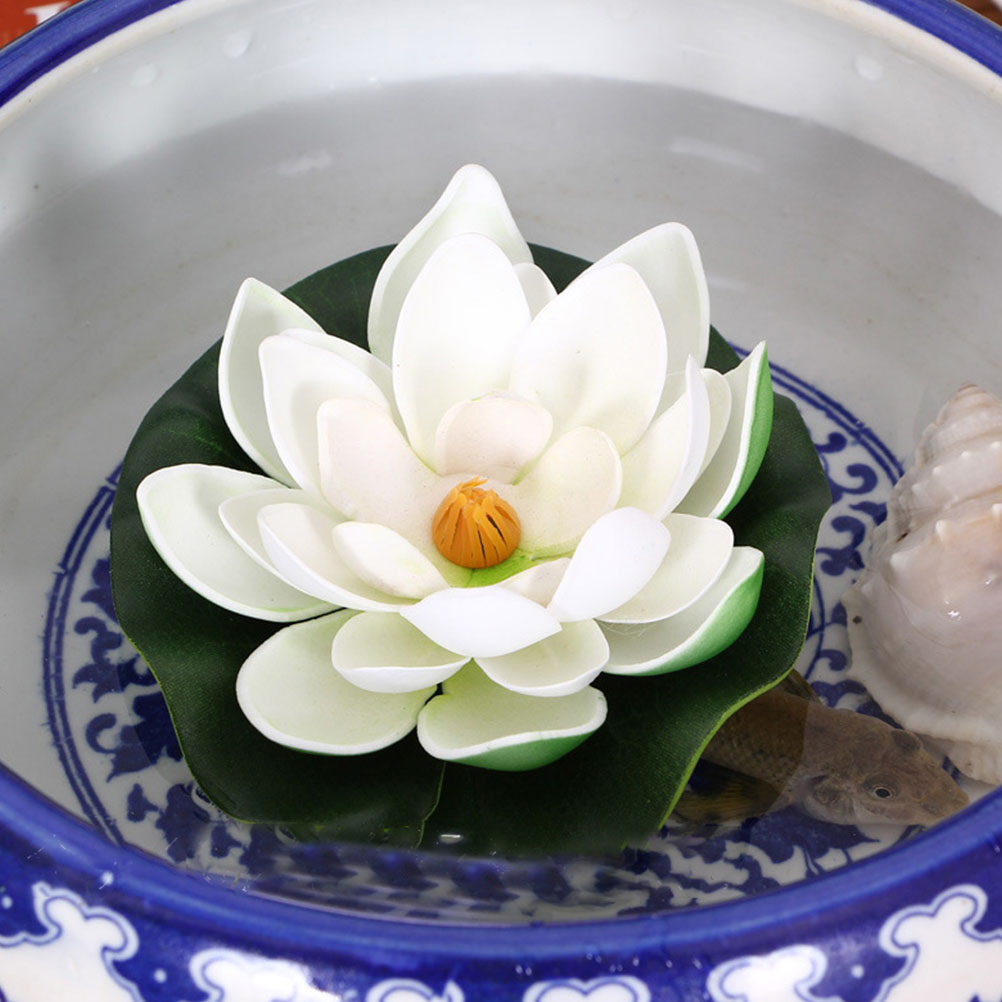 8Pcs Simulation Lotus Floating - огляд і ціна Aquarium Decor