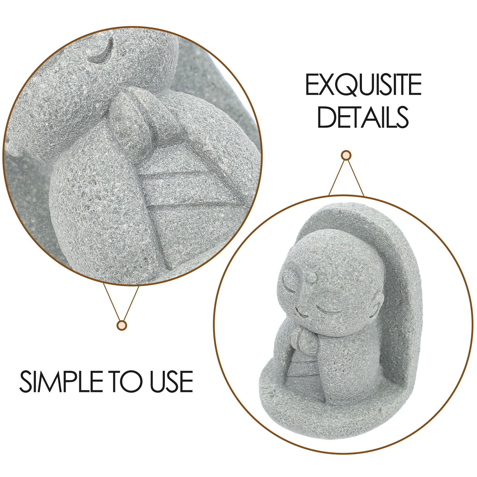 Mini Jizo Statue Japanese Styl - огляд і ціна Fish Aquarium Home