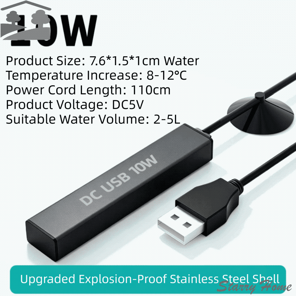 5/10W Mini USB Aquarium Heater - огляд і ціна Fish Tank Heater