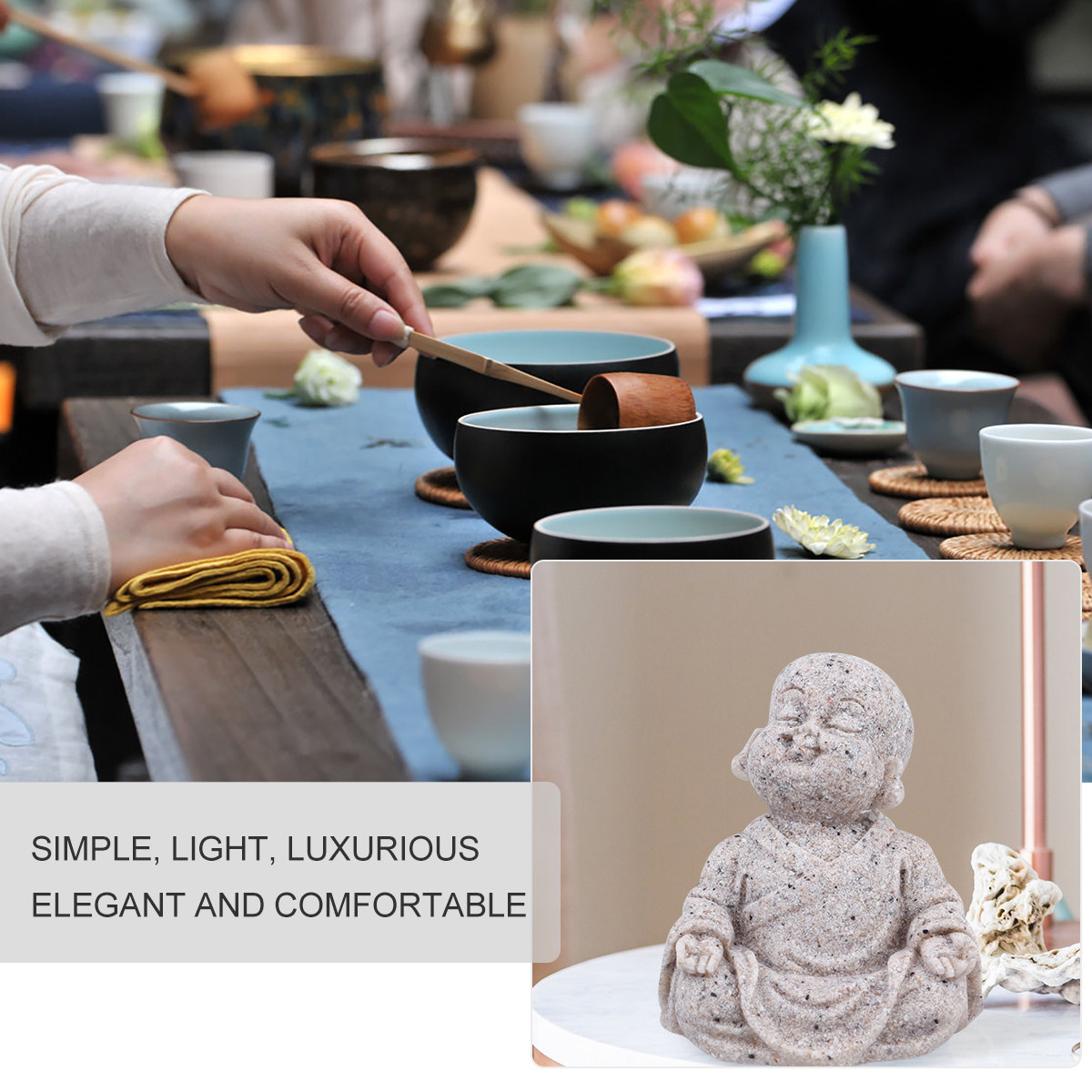 Maitreya Buddha Statue Sandsto - огляд і ціна Fish Aquarium Home