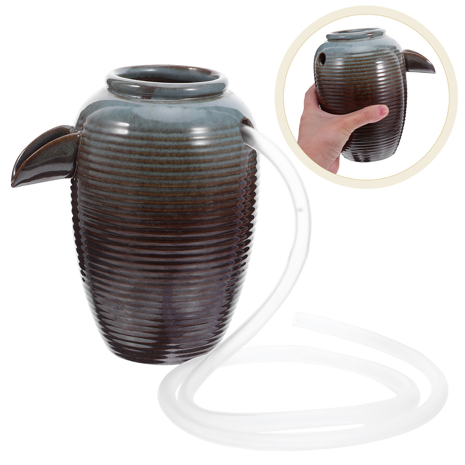 No Pump Ceramic Jar Fish Tank  - огляд і ціна Aquarium Pump
