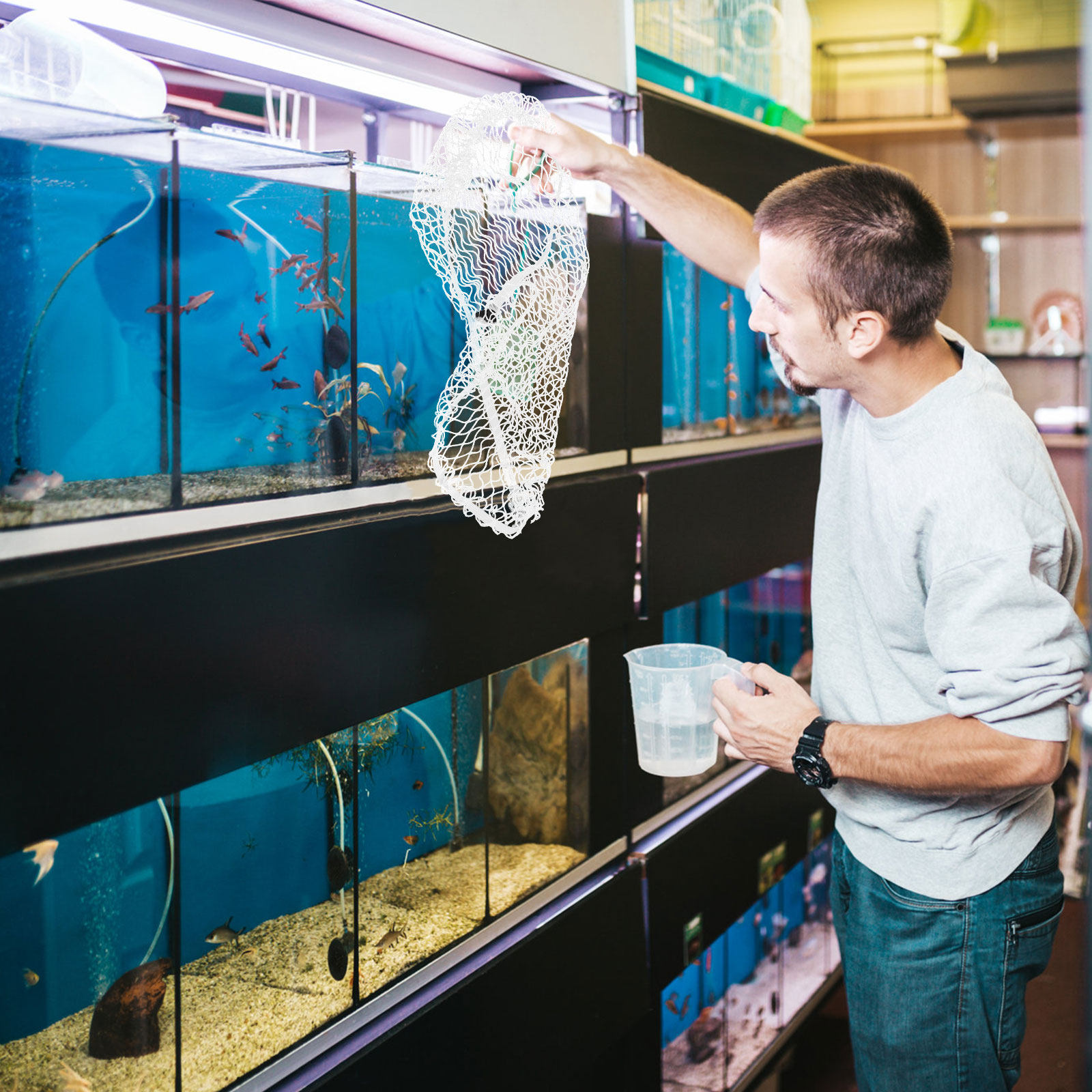 40x20cm Nylon Aquarium Mesh Ne - огляд і ціна Aquarium Fish Keeping